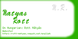 matyas rott business card